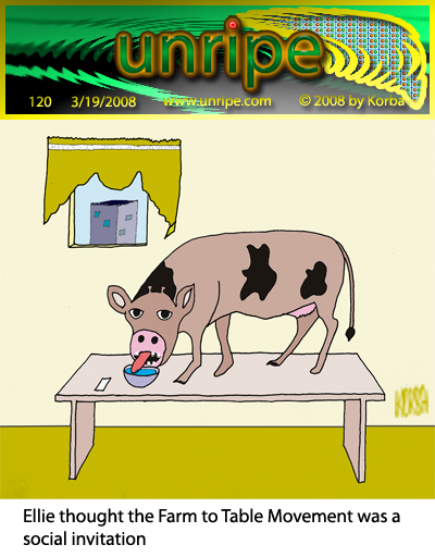 cartoon 120, farm to table movement